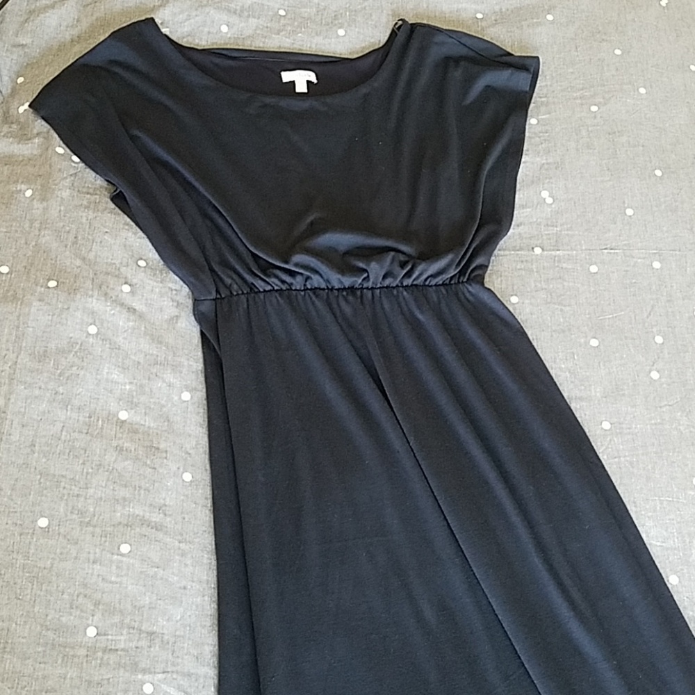 Navy knit maxi dress